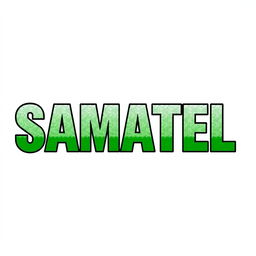 The word 'SAMATEL' designed with a vibrant and bold font, filled with the colors of the green liberty Syrian flag