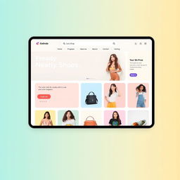 A modern and sleek online shop website design featuring a user-friendly interface
