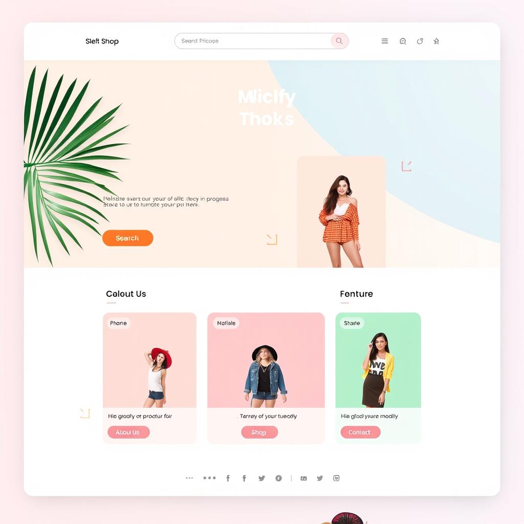 A modern and sleek online shop website design featuring a user-friendly interface