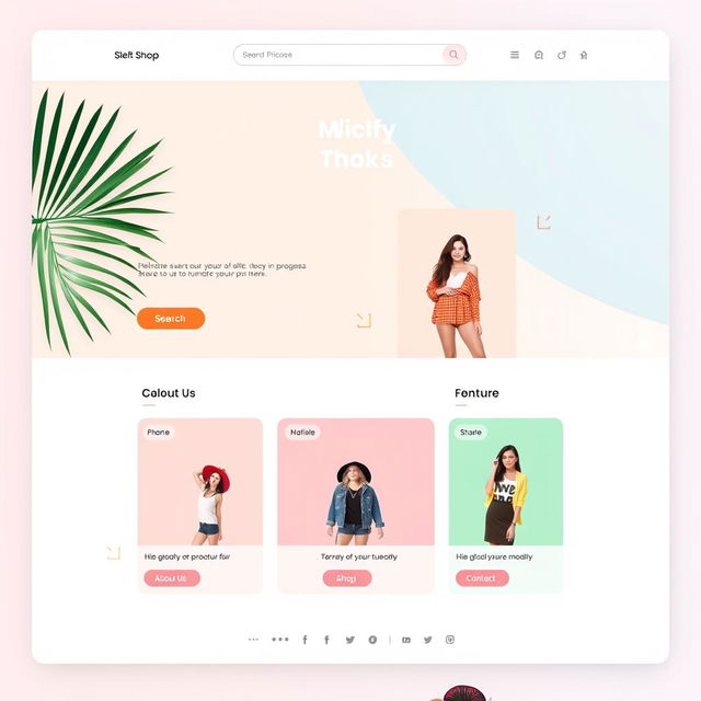 A modern and sleek online shop website design featuring a user-friendly interface