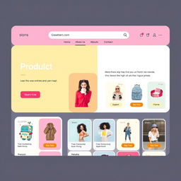 A modern and sleek online shop website design featuring a user-friendly interface