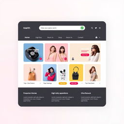 A modern and sleek online shop website design featuring a user-friendly interface