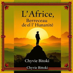 A captivating book cover for a novel titled 'L'Afrique, Berceau de l'Humanité' by Chyvie Bitoki