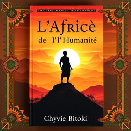 A captivating book cover for a novel titled 'L'Afrique, Berceau de l'Humanité' by Chyvie Bitoki