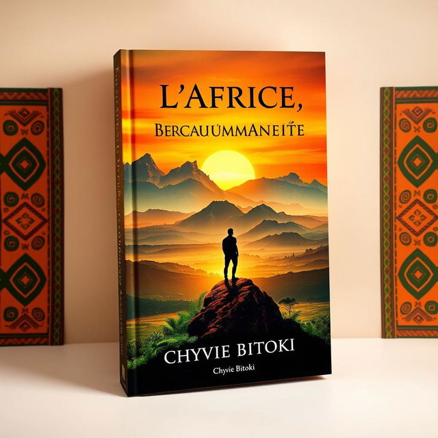 A captivating book cover for a novel titled 'L'Afrique, Berceau de l'Humanité' by Chyvie Bitoki