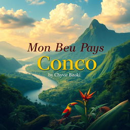 A beautiful book cover design for "Mon Beau Pays Congo" by Chyvie Bitoki