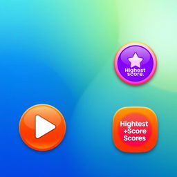 A digital interface design featuring two buttons at the bottom of the screen