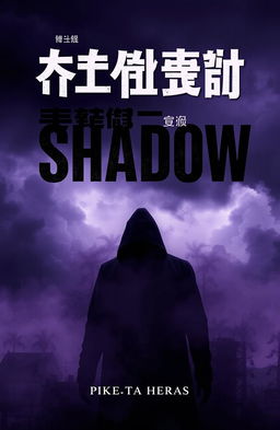 A captivating novel cover design for "The Killer Shadow" (translated: الظل القاتل)