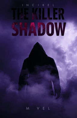 A captivating novel cover design for "The Killer Shadow" (translated: الظل القاتل)