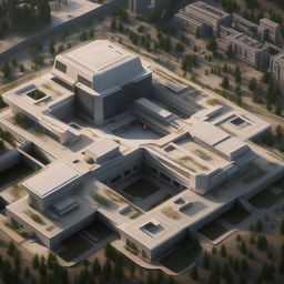 aerial view futuristic maximum-security penitentiary in broad daylight based on https://files.dreamhome.software/files/static/37044