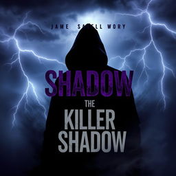 A mysterious and atmospheric novel cover design for "The Killer Shadow"