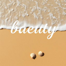 A beautiful beach scene featuring a sunny shore with gentle waves lapping at the sand