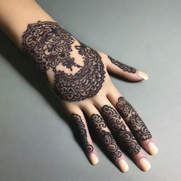 A high-resolution digital art piece showcasing an intricate Eid mehendi design