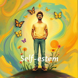 An artistic representation of self-esteem, symbolizing confidence and inner strength