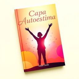 A visually striking book cover for a self-esteem book, featuring a vibrant, uplifting design