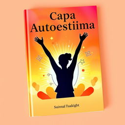A visually striking book cover for a self-esteem book, featuring a vibrant, uplifting design