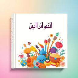A beautiful and artistic book cover design for a cultural and art book titled 'فرهنگ و هنر نهم'