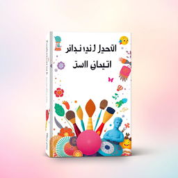 A beautiful and artistic book cover design for a cultural and art book titled 'فرهنگ و هنر نهم'