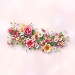 A visually stunning piece of art featuring a name beautifully crafted in delicate floral designs and vibrant colors