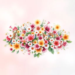 A visually stunning piece of art featuring a name beautifully crafted in delicate floral designs and vibrant colors