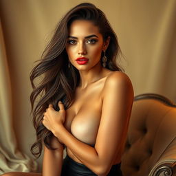 A stylish portrait of a beautiful model inspired by popular culture, showcasing elements of elegance and sophistication