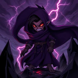 An illustration of a menacing guest character from a video game, Kalaf Mobile, depicted as an evil villain