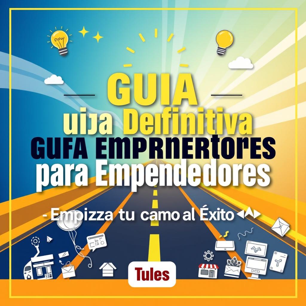 A captivating thumbnail for a YouTube video titled 'Guía Definitiva para Emprendedores: Empieza tu Camino al Éxito'