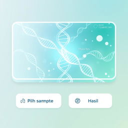 A modern and sleek DNA testing feature interface designed in the Indonesian language