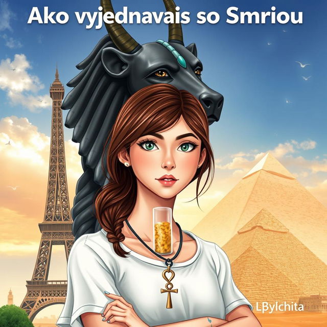 A fantasy book cover for a humorous and adventurous story titled "Ako vyjednávať so Smrťou