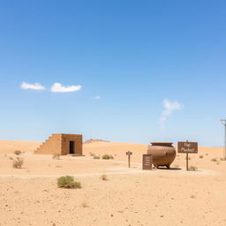 A natural background featuring a clear blue sky with a few light clouds scattered throughout