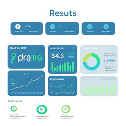 A modern and professional design for a DNA testing feature interface that prominently displays the results in Bahasa Indonesia