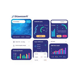 A digital design concept for a DNA check feature, showcasing an interface in the Indonesian language