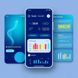 A digital design concept for a DNA check feature, showcasing an interface in the Indonesian language