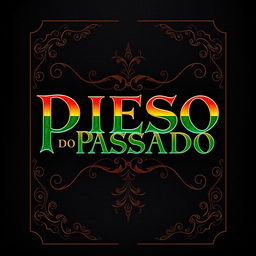 Book cover design featuring a title in a medieval font style, the text reads 'O Peso do Passado'