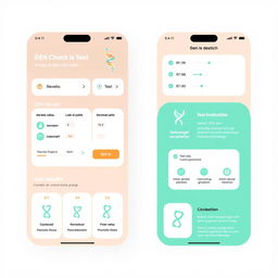 A digital design concept for a GEN check feature, showcasing an interface in the Indonesian language