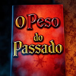 A book cover design featuring the title "O Peso do Passado" in medieval style lettering