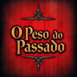 A book cover design featuring the title "O Peso do Passado" in medieval style lettering