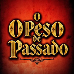 A book cover design featuring the title "O Peso do Passado" in medieval style lettering