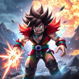 A stunning thumbnail featuring Suiryu from Roblox Battlegrounds, portrayed as the strongest character in an intense battle scene