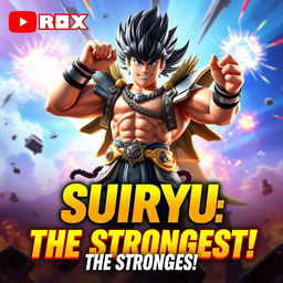 A visually striking YouTube video thumbnail featuring Suiryu from the game Battlegrounds on Roblox