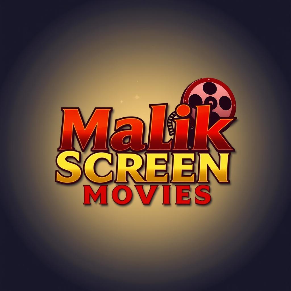 An artistic representation of the Malik Screen Movies logo, featuring a stylized font that emphasizes creativity and cinematic flair