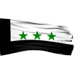 An artistic representation of a flag, featuring a striking and unconventional design