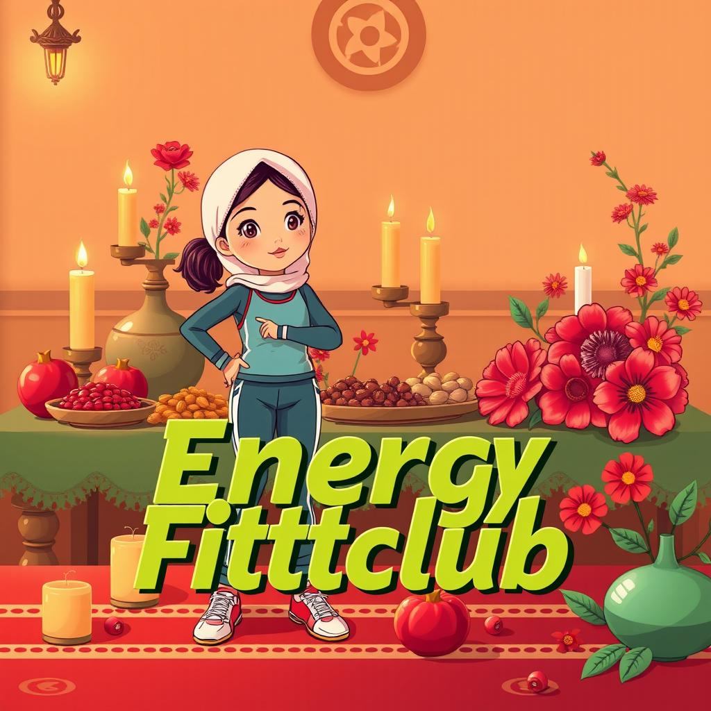 A delightful illustration featuring an athlete coach doll, characterized by a confident posture and wearing an athletic outfit complemented by a stylish hijab