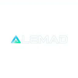 A modern and sleek logo design for an electronics brand named ALEMAD