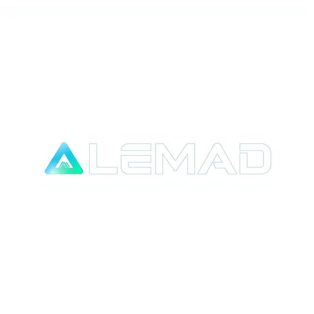 A modern and sleek logo design for an electronics brand named ALEMAD