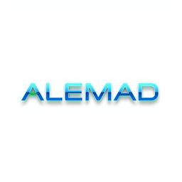 A modern and sleek logo design for an electronics brand named ALEMAD