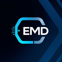 Design a logo for the electronics brand EMD that symbolizes electronics and mobile services