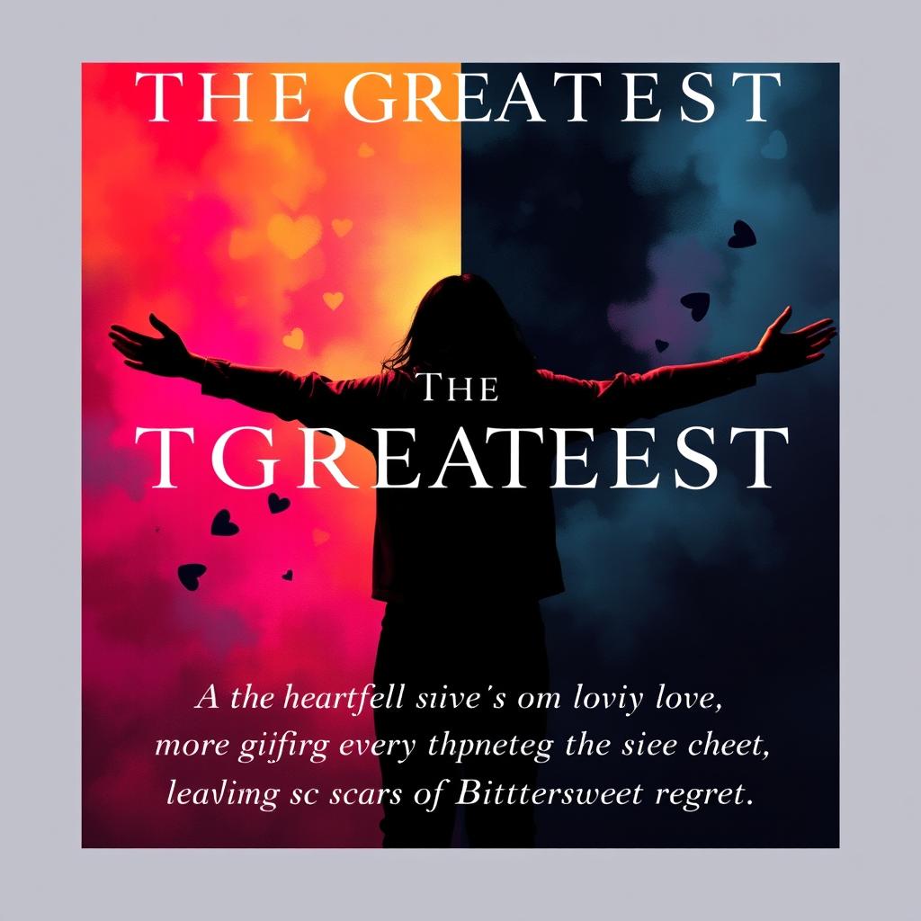 A visually striking poster inspired by the song 'THE GREATEST' by Billie Eilish