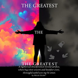 A visually striking poster inspired by the song 'THE GREATEST' by Billie Eilish