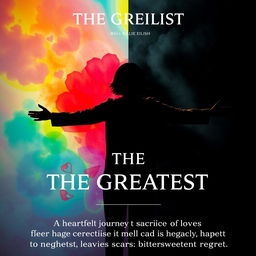 A visually striking poster inspired by the song 'THE GREATEST' by Billie Eilish